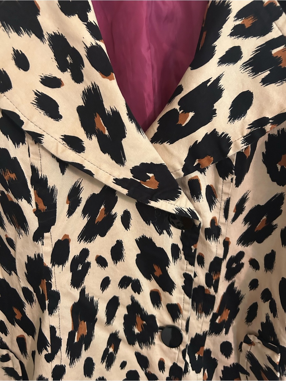 Robert Louis Leopard Print Trench Coat - Beige, Black & Brown - Picture 3 of 13